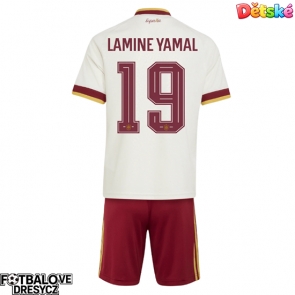 Španělsko Lamine Yamal #19 Dětské Venkovní dres komplet MS 2026 Krátký Rukáv (+ trenýrky)